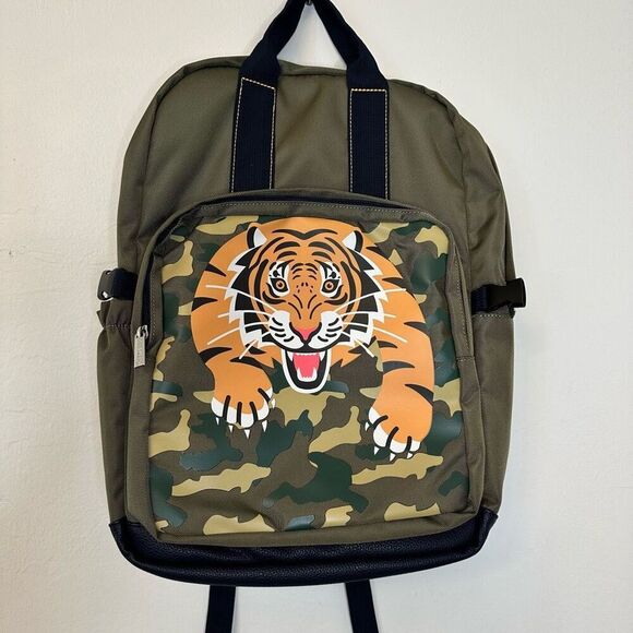 NWT Caramel and Cie Rare French Tiger King Adjustable Straps Backpack Size Large - Picture 1 of 13
